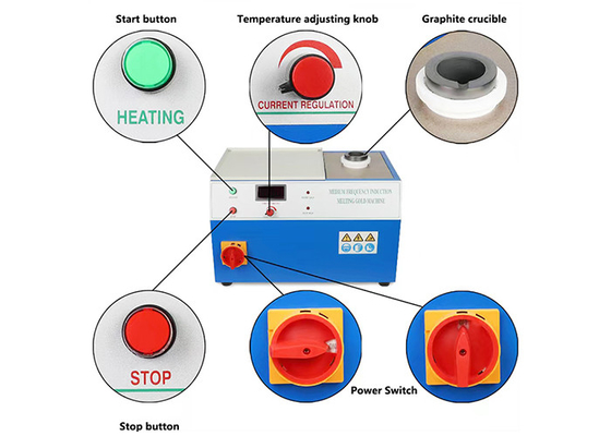 Water Cooling 3.5kw 2KG Gold Melting Machine Simple Operation